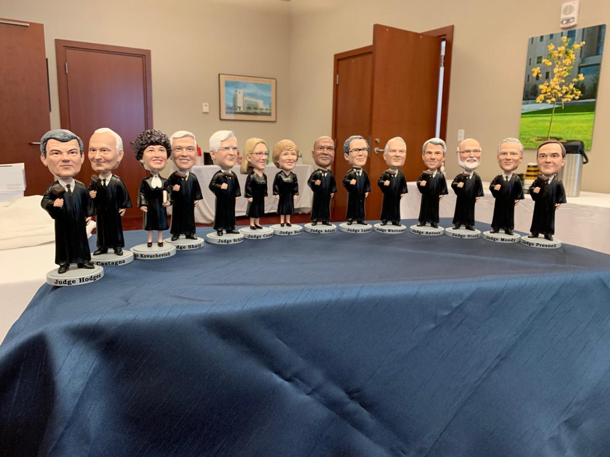 Bobblehead figures were created to honor the continued service of the Middle District of Florida Senior Judges. 